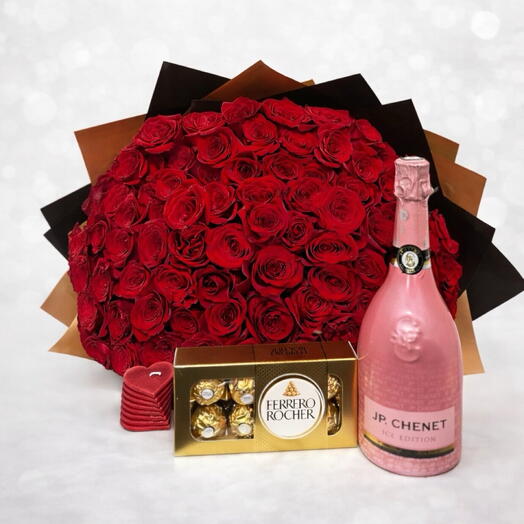 Imperial Love – 51 Red Roses   Rose Champagne