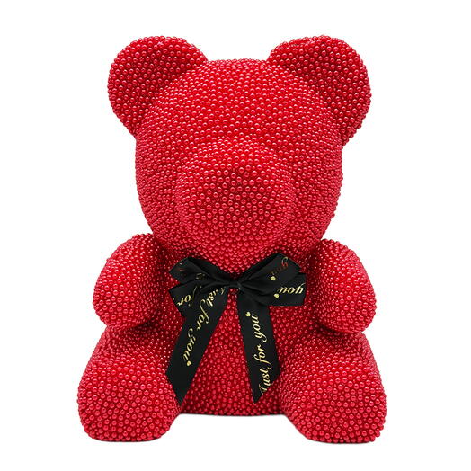 Luxury Beaded Teddy Bear - Red