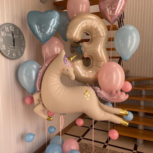 Pink and Blue Set with Unicorn