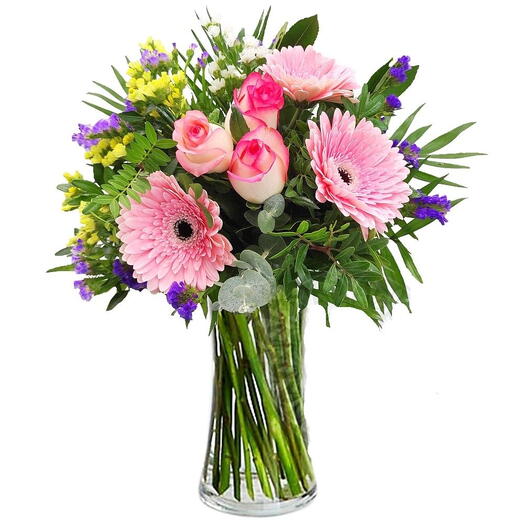 Bouquet of roses and gerberas | VASE IS NOT INCLUDED