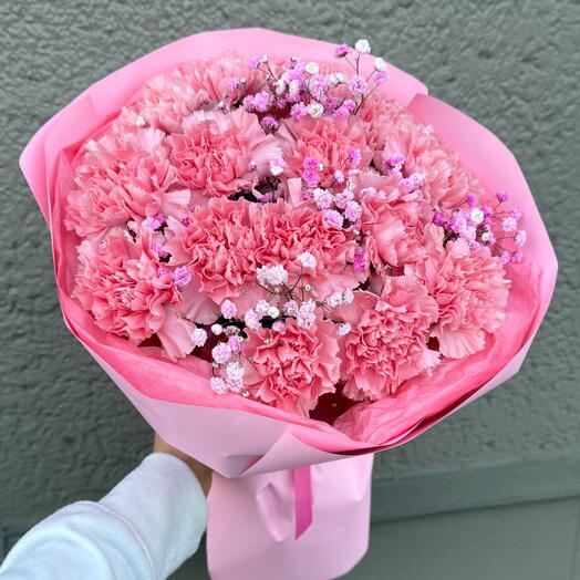 Bouquet of pink carnations