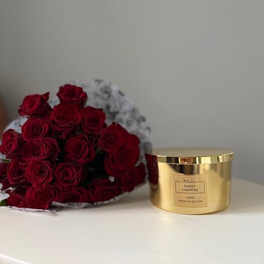 Sweet campfire red 💛 20 roses