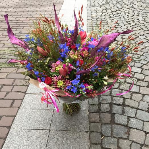 Large Bouquet purple red pink blue