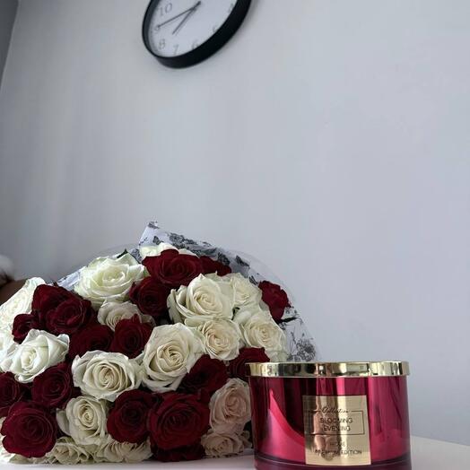 Blooming evening mix ❣️ 40 roses