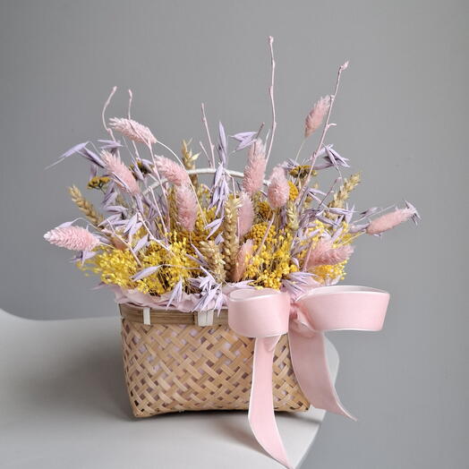 Box With Dried Flower Violet