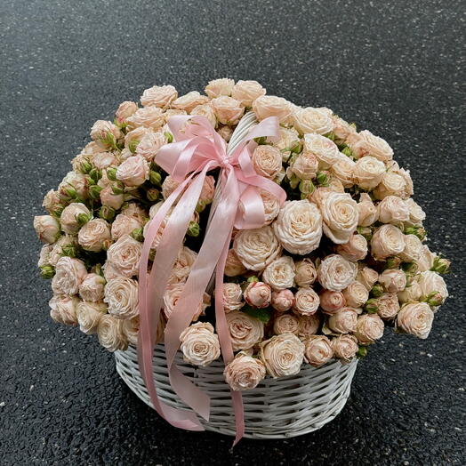 Basket of flowers Spray rose