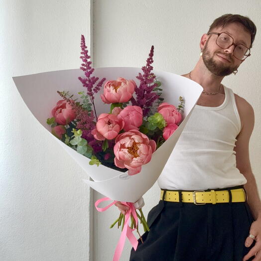 PEONY CORAL CHARM (S)