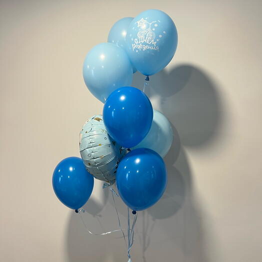 Set of Balloons 7pcs latex and 1 foil balloon