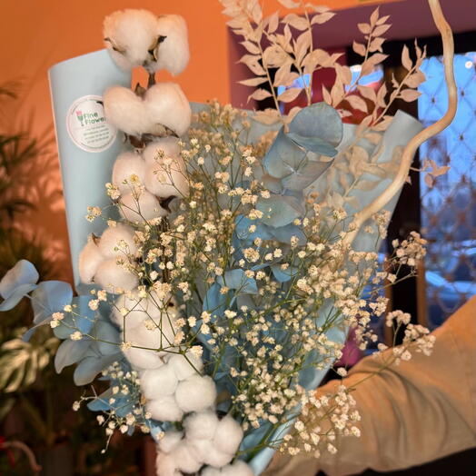 Bouquet di fiori secchi in confezione