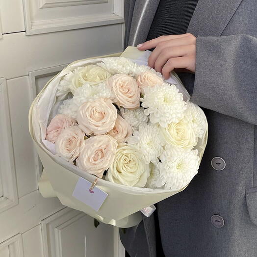 Евробукет в нежных тонах Valeriia