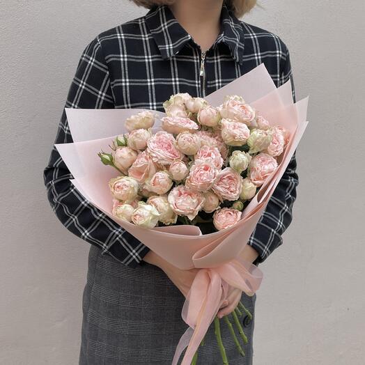 Buket od 9 roze mini ruze