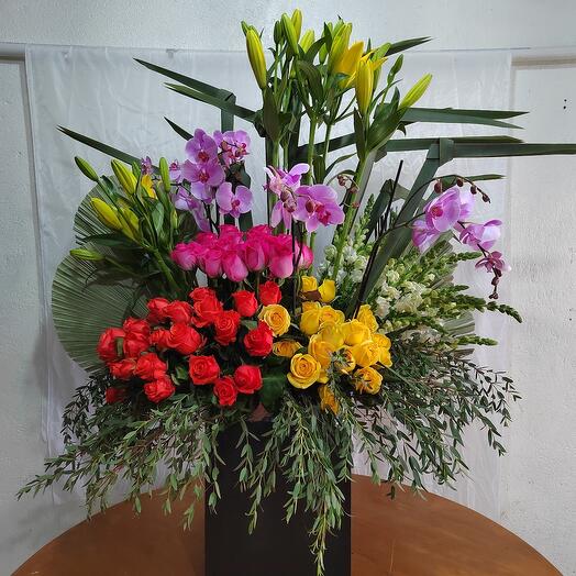 Arreglo orquidea moradita