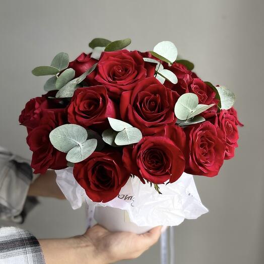 Flower box of Explorer roses