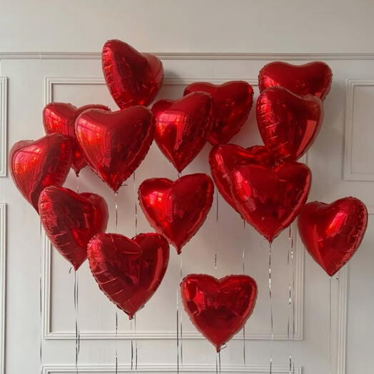 Сердце красное 15 штук