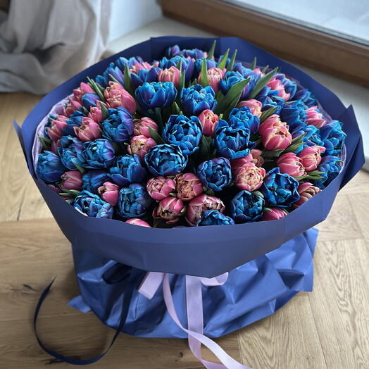 Bukiet tulipanow kosmicznych "Pink and Blue"