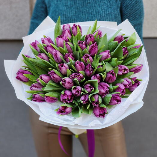 Bouquet of 51 tulips 💜