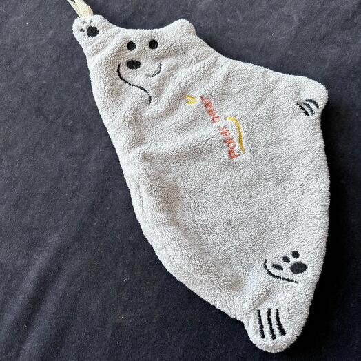 Gray bear towel