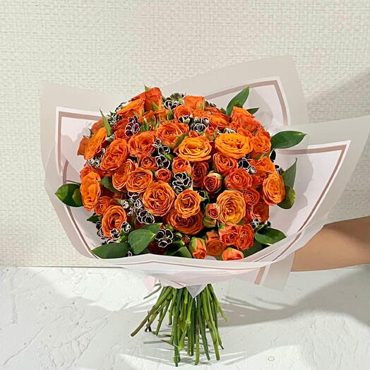 Bouquet mini rosa naranja