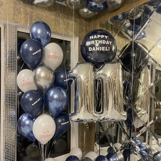 Blue Roblox-Style Balloons