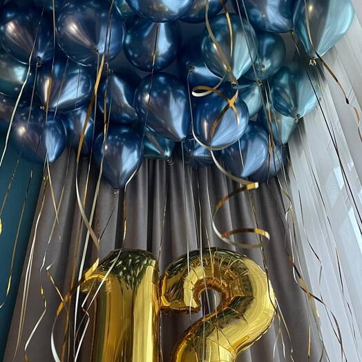 Ceiling Balloons with Numbers