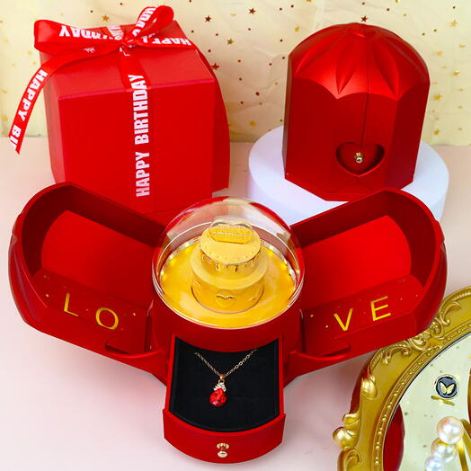 💎Romantic LED Gift Box with Necklace – Love Surprise 🎁️
