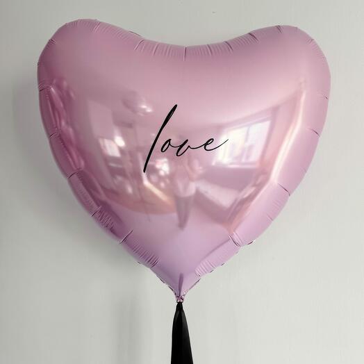 Large heart with print