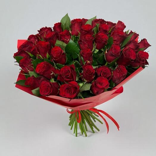 Bouquet of 51 red roses in gift package
