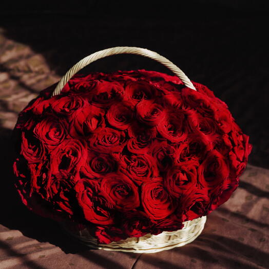 101 красная роза в корзине | 101 red roses basket