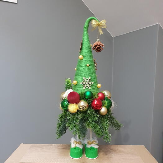 ENDİRİM!!!  Əl işi bayram üçün dekorativ ayaqlı şam ağacı