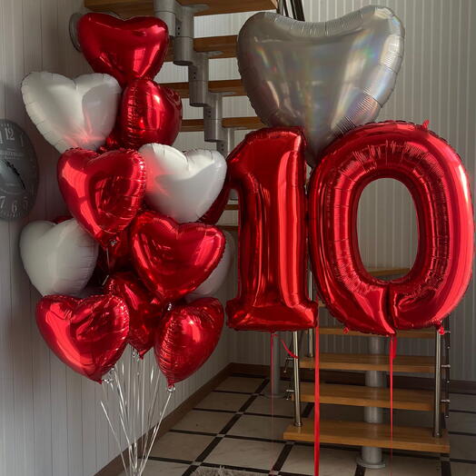 Set with Hearts and Numbers