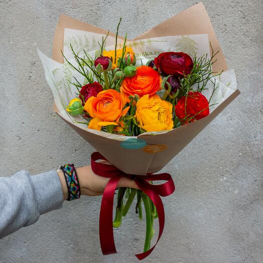 Bright ranunculuses bouquet