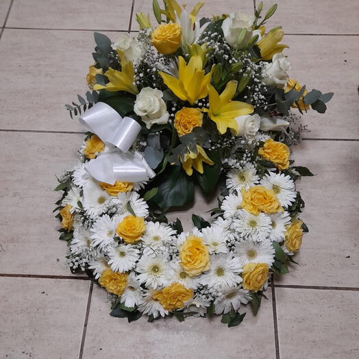 Coroa Funeraria - Lady White   Yellow