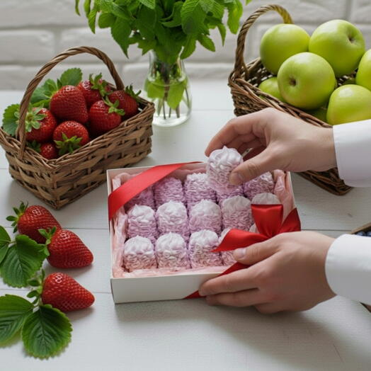 ​Zemeņu mākonis: maigs dabīgais zefīrs kā dāvana