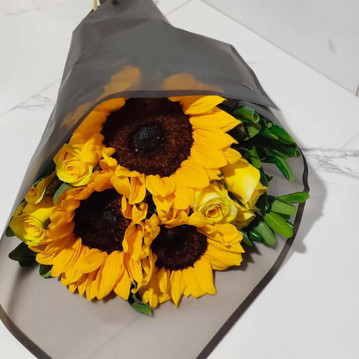 Bouquet de 3 girasoles