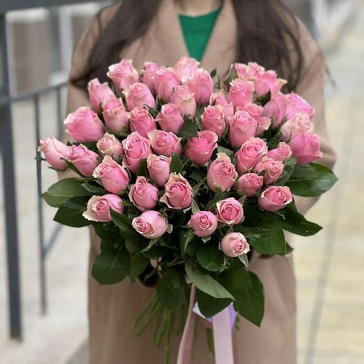 Букет из 45 розовых роз - «Celeb»