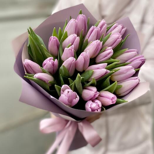 21 pink tulips
