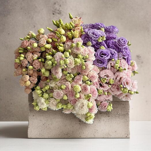 The Bouquet "The Gama of Eustoma", 31 stems of flowers, -30%