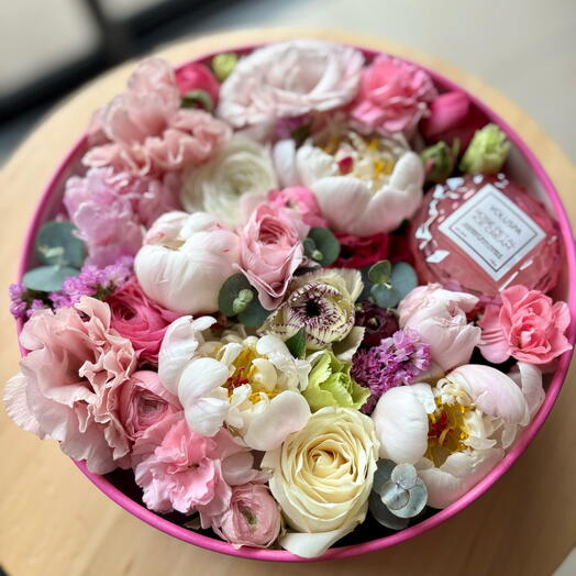 Flower box «Pink mood»