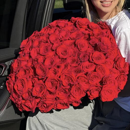 75 Red Roses - Premium Fresh Bouquet