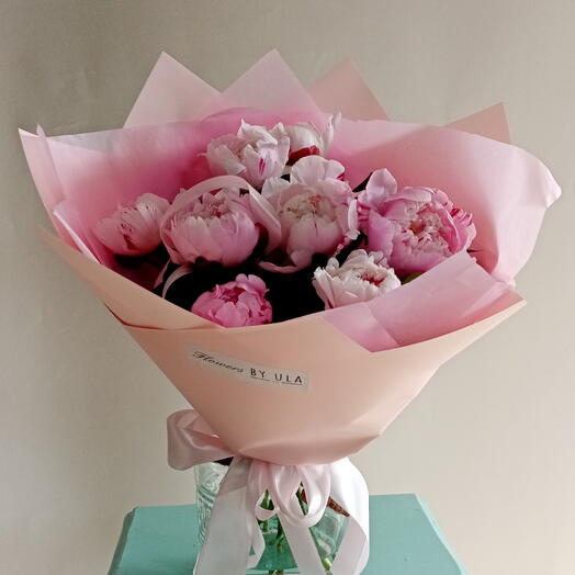 Pink Peonies, 9 pcs