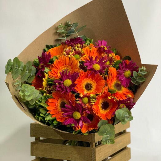 Ramo gerbera naranja