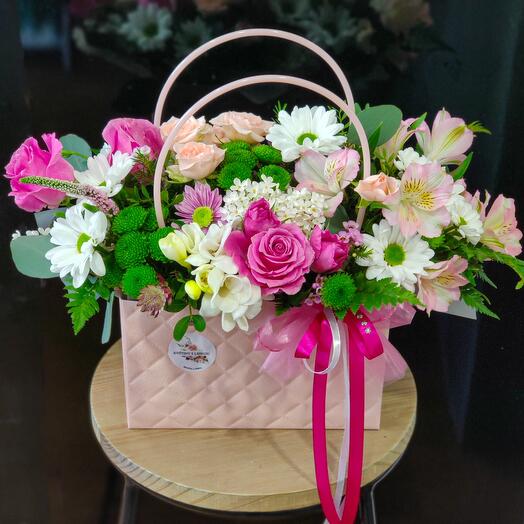 Flower box M pink