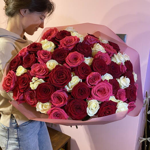 Bouquet of 75 roses