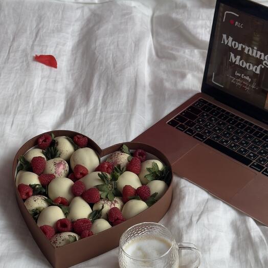 Strawberries in Chocolate Heart