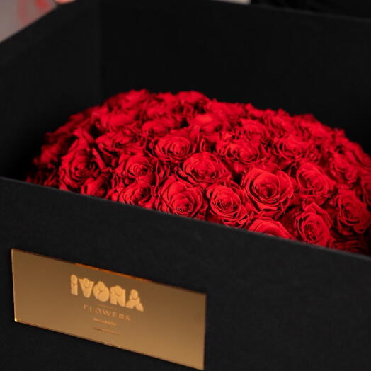 Gift box red roses