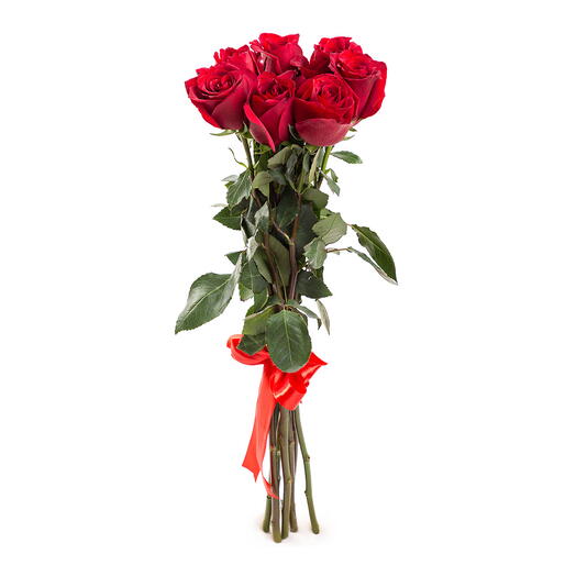 Букет на 7 бр червени рози