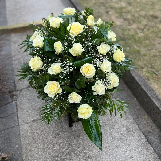 dəfn çələngi "Ağ Vida"