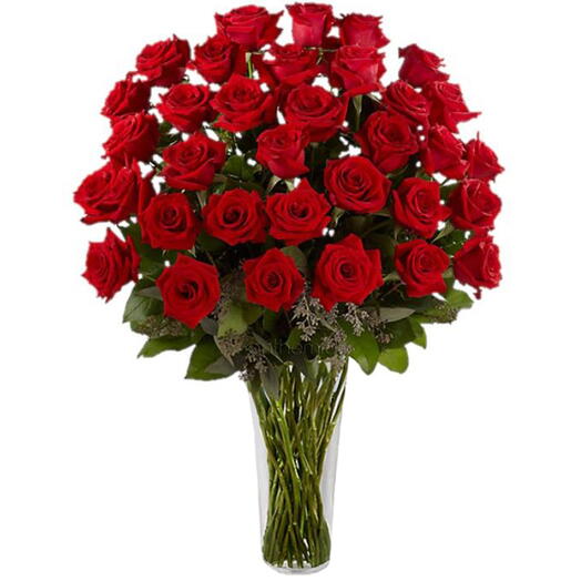 Bouquet of 35 red roses VASE IS NOT INCLUDED