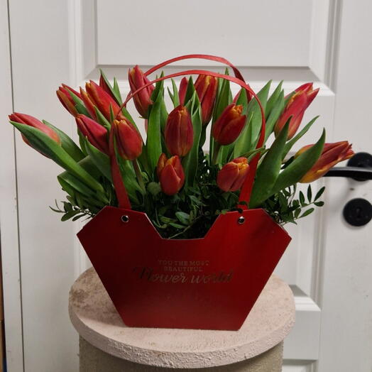 Flowers in a box red