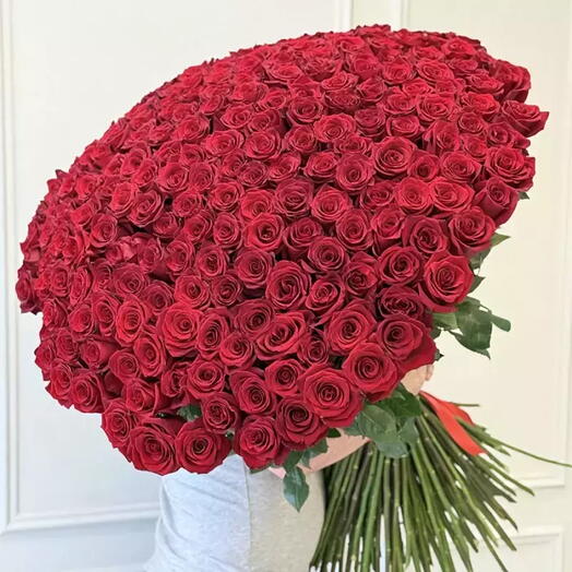 201 trandafiri roșii 100 cm